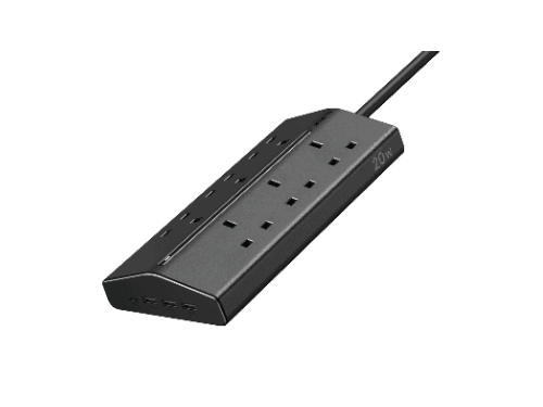 UGREEN 1.5m 10-in-1 Extension Code – 6 Way Power Strip 1x USB Type C & 3x USB A – T620 – 55318 – 1 Year Warranty (2)