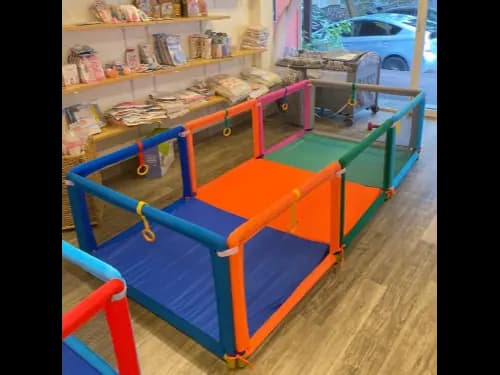 Kemi 4X9 Panel Baby Playpen with 2 inch Mattress Free 50 balls | 4ft x 9ft | Sturdy Frame | 24" (H) x 36" (L) | Export Quality