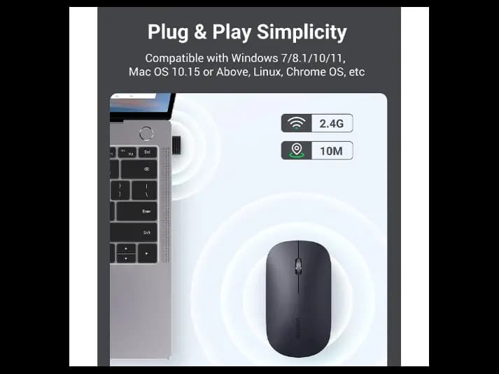 Ugreen Portable Wireless Mouse (Gray) – 90373 (3)