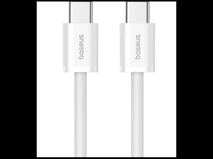 Baseus 1 Meter 30W Superior Series 2 Type-C to Type-C Fast Charging Data Cable (Moon White) – Model: P10365200211-00