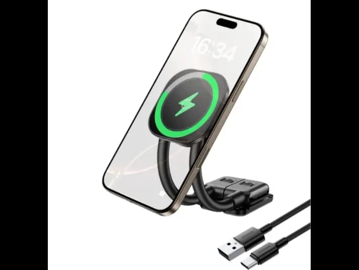 Baseus 15W PrimeTrip C03sPro Bend & Flip Magnetic Wireless Car Charger Mount Stick-On Type – C0013B01 – 1 Year Warranty