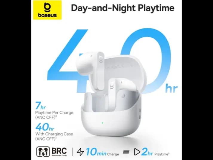 Baseus Bass BS1 NC Semi-in-Ear True Wireless Earbuds Moon White – A0010103 (5)