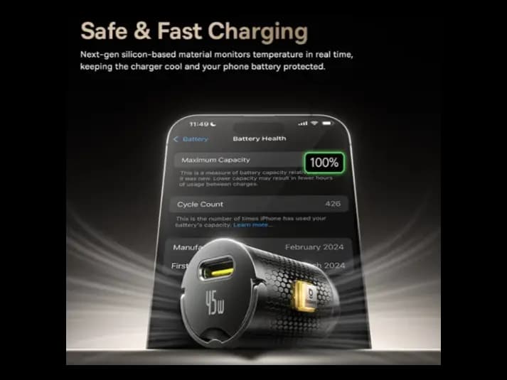 Baseus 45W PrimeTrip VP2 Car Charger (with Type-C to Type-C Cable 1m) – Model: C0206800 (7)