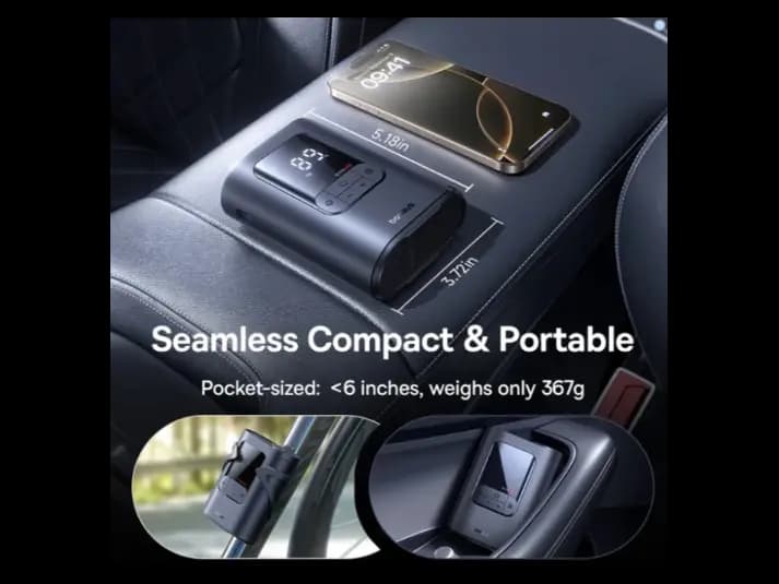Baseus GoTrip VA1 Max Super Mini Cordless Inflator 22-Cylinder – Cosmic Black – Model: C0119601 (2)