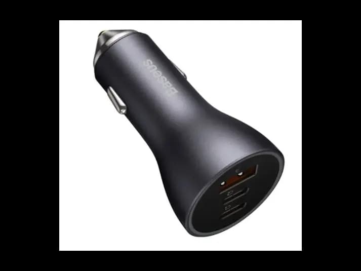 Baseus Golden Contactor Pro Triple Fast Charger Car Charger 65W U C C Dark Gray – CGJP010013 (3)