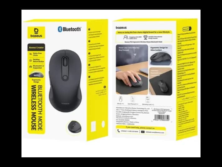 Baseus F02 Ergonomic Wireless Mouse Cosmic Black – Bluetooth Only – Model B0203203 – 1 Year Warranty (7)
