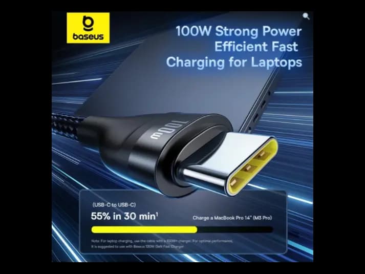 Baseus 1.5M Flash Series 3 Two-for-Three U C to C C L 100W Fast Charging Cable – Cluster Black – Model: P10377501111-00 (7)