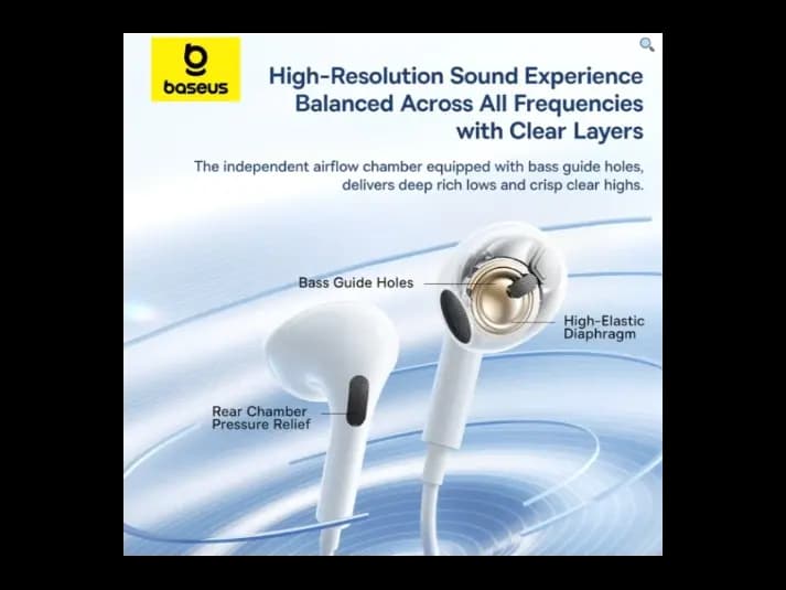 Baseus Encok HZ19 Wired Earphones – Moon White (Model: A00182301213-00) (3)