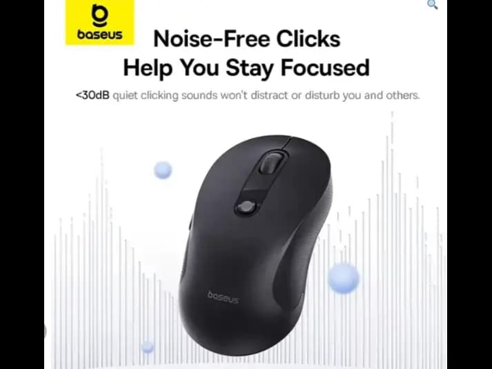 Baseus F02 Ergonomic Wireless Mouse Cosmic Black – Bluetooth Only – Model B0203203 – 1 Year Warranty (4)
