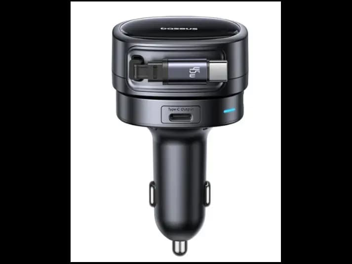 Baseus PrimeTrip VR1 Car Charger with Retractable Cable (U+C)+Type-C 60W Cmic Black – C00069001121-00