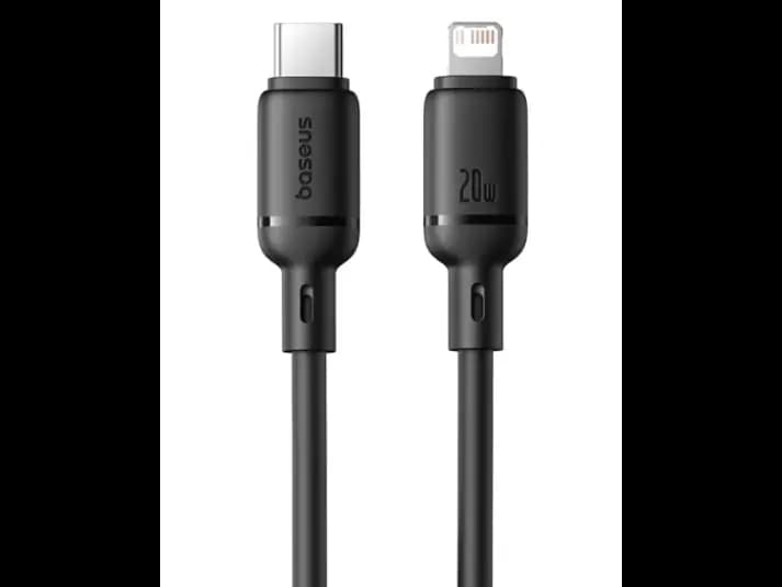 Baseus Silky Series 1 Meter Type-C to Lightning 20W Fast Charging Cable – Cluster Black – P10377700113-00