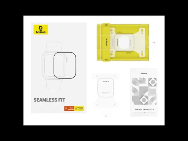 Baseus NanoCrystal Series Full-Coverage Curved-Screen Crystal Tempered Glass Screen Protector 45mm for Apple Watch 7/8/9 – Clear (Pack of 1, with dust-proof installation tool and cleaning kit) – P6001 (3)