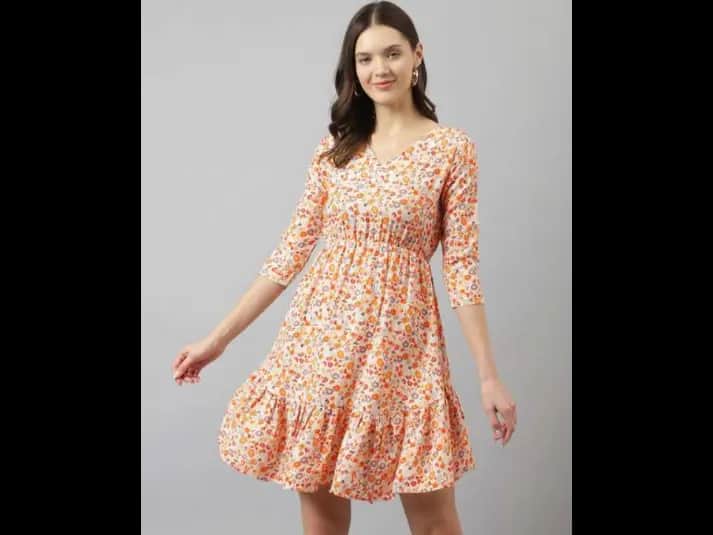 Floral Print Fit & Flare Dress