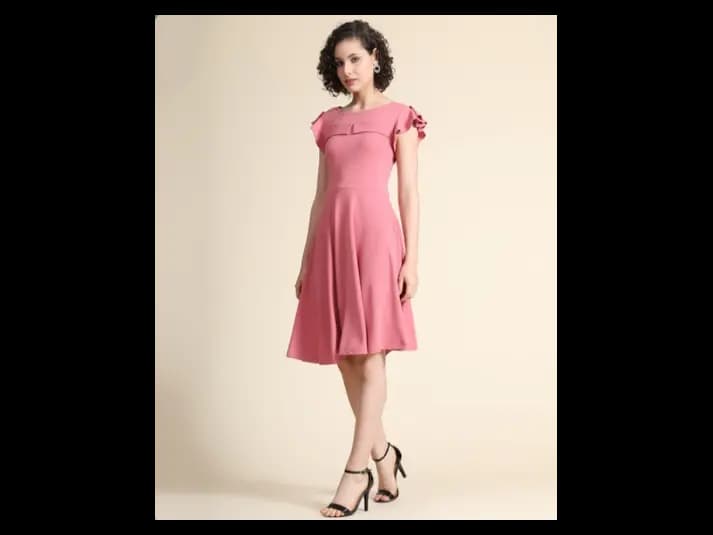 Short-Sleeve A-Line Dress (2)