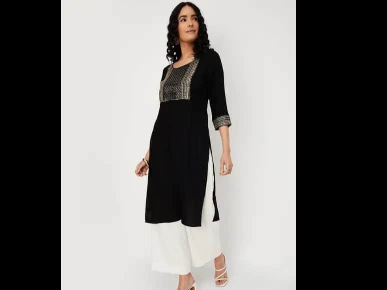 Women Geometric Embellished Kurta