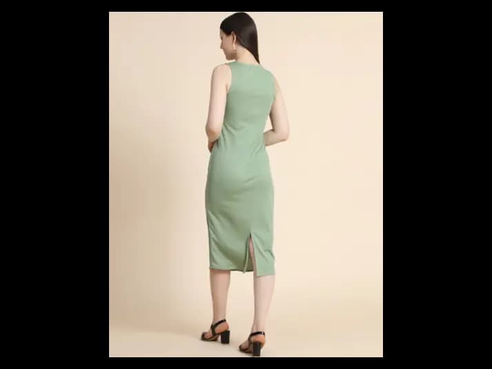Round-Neck Skater Dress (4)