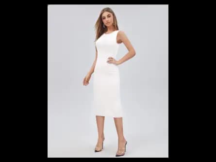 Round-Neck Sleeveless Bodycon Dress (3)