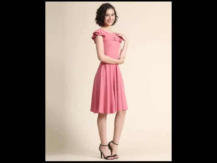 Short-Sleeve A-Line Dress (3)