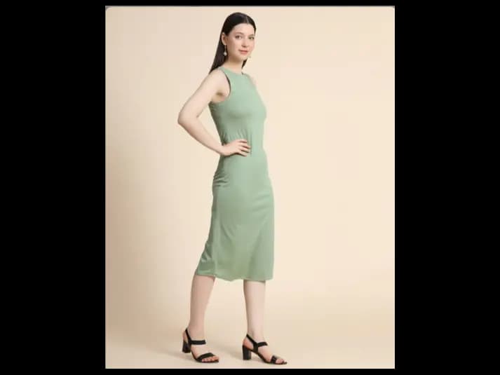 Round-Neck Skater Dress (2)