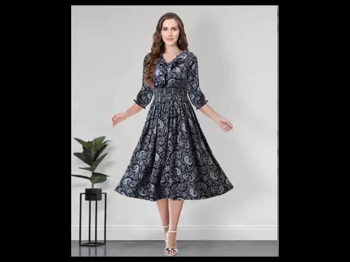 Women Paisley Print Fit & Flare Dress