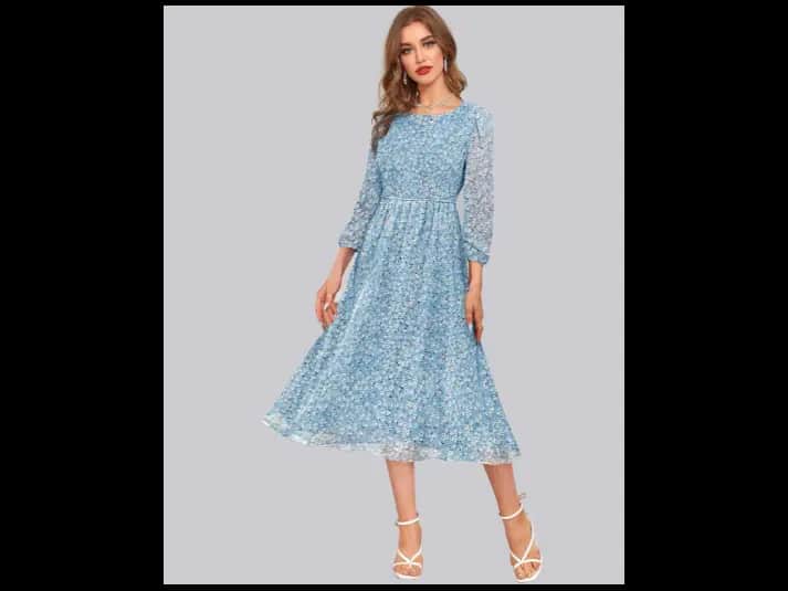 Floral Print Fit & Flare Dress