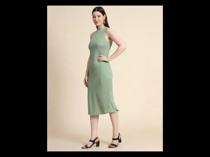 Round-Neck Skater Dress (3)