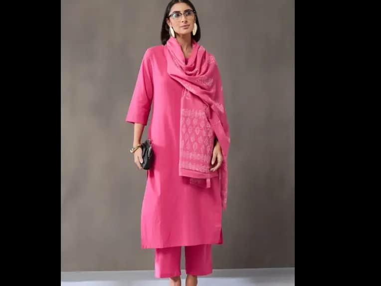 Women Ethnic Motifs Regular Pure Cotton Kurta with Palazzos & With Dupatta