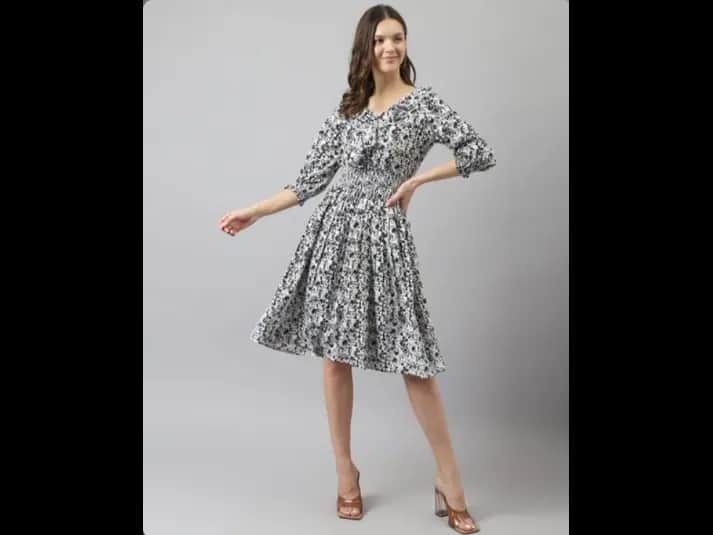 Women Printed Fit & Flare Dress
