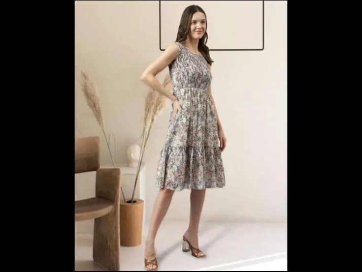 Floral Tiered Dress (4)
