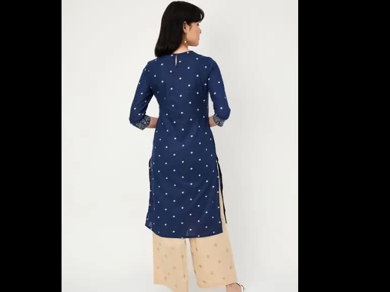 Floral Printed Cotton Straight Kurta (3)