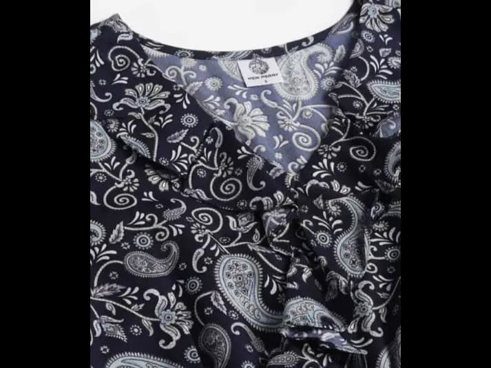 Paisley Print Fit & Flare Dress (4)